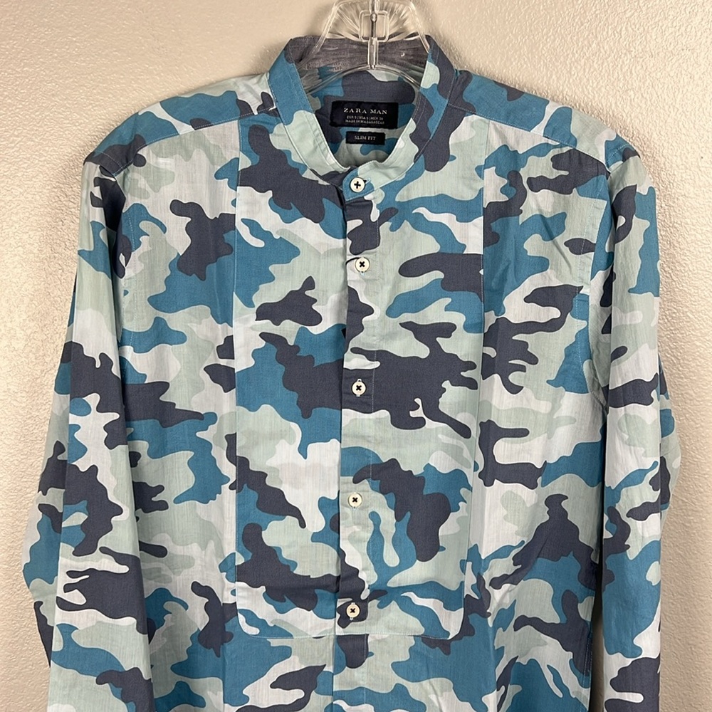Zara Man Camo long sleeve shirt - size S (slim fit)